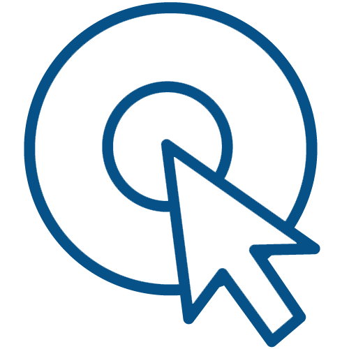 Target arrow icon blue