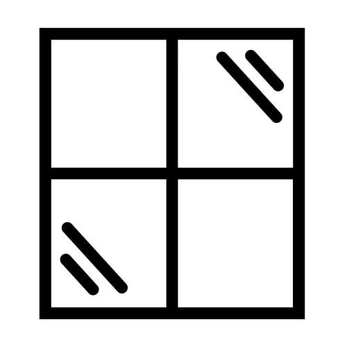 Transparent window icon black